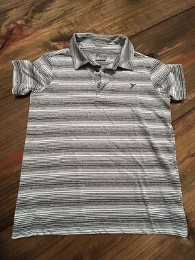 ✨Old Navy Striped White and Gray Polo